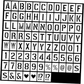 YZLS284 APIFRSUAK Letter Stencils Set Pack Symbol YZLS284 APIFRSUAK Letter Stencils Set Pack Symbol