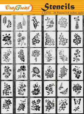 CTS742 CRAFTREAT Flower Stencils CTS742 CRAFTREAT Flower Stencils