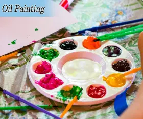 Rt-ylp RIGHTOK Paint Tray Palettes Kids Pallet Wells Acrylic #3