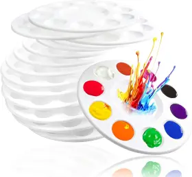 Rt-ylp RIGHTOK Paint Tray Palettes Kids Pallet Wells Acrylic