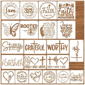 21PCS TRAVONE Christian Stencils 21PCS TRAVONE Christian Stencils