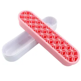 UNLORSPY20240626-030 UNLORSPY Pink Silicone Makeup Brush Box