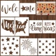 9 Pcs 4th of July Stencils for Door Mats Reusable Welcome Templates Large Stenci