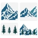 FINGERINSPIRE Mountain & Tree Stencil - 3 Styles, 2 Sizes, Reusable for Wall,... FINGERINSPIRE Mountain & Tree Stencil - 3 Styles, 2 Sizes, Reusable for Wall,...