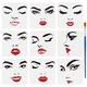 FINGERINSPIRE 9 Pcs Female 5.9x5.9 inches (stencil), 16.9x0.5 (brush) FINGERINSPIRE 9 Pcs Female 5.9x5.9 inches (stencil), 16.9x0.5 (brush)