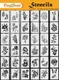 CrafTreat Reusable 36-Piece Flower Stencils for 36 Pcs - 3"X4", White CrafTreat Reusable 36-Piece Flower Stencils for 36 Pcs - 3"X4", White