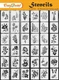 CrafTreat Reusable 36 Pieces Flower Stencils for 36 Pcs - 3"X4" CrafTreat Reusable 36 Pieces Flower Stencils for 36 Pcs - 3"X4"