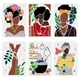 FINGERINSPIRE 6 pcs African 11 inches x 8 inches, Tribal Women-6pcs FINGERINSPIRE 6 pcs African 11 inches x 8 inches, Tribal Women-6pcs