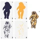 FINGERINSPIRE 4PCS Layered Astronaut Stencils for Painting 8.3x11.7inch Large...
