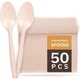 Disposable Spoons, 100% Compostable Soup Spoons, Cornstarch Based Large Dispo...