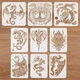 FINGERINSPIRE 9 Pcs Dragon Painting Stencil 9 Styles Chinese Asian Oriental... FINGERINSPIRE 9 Pcs Dragon Painting Stencil 9 Styles Chinese Asian Oriental...