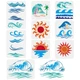 FINGERINSPIRE 9 PCS Sea Waves Painting Stencil Sun Beach Template Summer Surf... FINGERINSPIRE 9 PCS Sea Waves Painting Stencil Sun Beach Template Summer Surf...