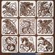 FINGERINSPIRE 9Pcs Celtic Knot Animals Plastic Painting Stencil 7.87 inches FINGERINSPIRE 9Pcs Celtic Knot Animals Plastic Painting Stencil 7.87 inches