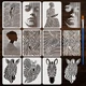 FINGERINSPIRE 9 Pcs Stripes Art Painting Stencil with Brush 8.3 x 11.7 inches FINGERINSPIRE 9 Pcs Stripes Art Painting Stencil with Brush 8.3 x 11.7 inches