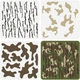 FINGERINSPIRE 3 Pcs Layered Camo Stencils - 11 inches x 11 inches, Camouflage FINGERINSPIRE 3 Pcs Layered Camo Stencils - 11 inches x 11 inches, Camouflage