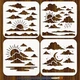 FINGERINSPIRE 4PCS Natural Elements Painting Stencils with Paint Brush... FINGERINSPIRE 4PCS Natural Elements Painting Stencils with Paint Brush...