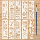FINGERINSPIRE 9 PCS Musical Instruments Stencils 7x2.1inch 7x2.1 inches FINGERINSPIRE 9 PCS Musical Instruments Stencils 7x2.1inch 7x2.1 inches