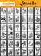 CrafTreat Reusable 36-Piece Flower Stencils for Painting (3x4), 36 Pcs - 3X4 CrafTreat Reusable 36-Piece Flower Stencils for Painting (3x4), 36 Pcs - 3X4