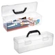 BTSKY 2 Pack Clear Plastic Painting Brush Container with Black Transparent BTSKY 2 Pack Clear Plastic Painting Brush Container with Black Transparent